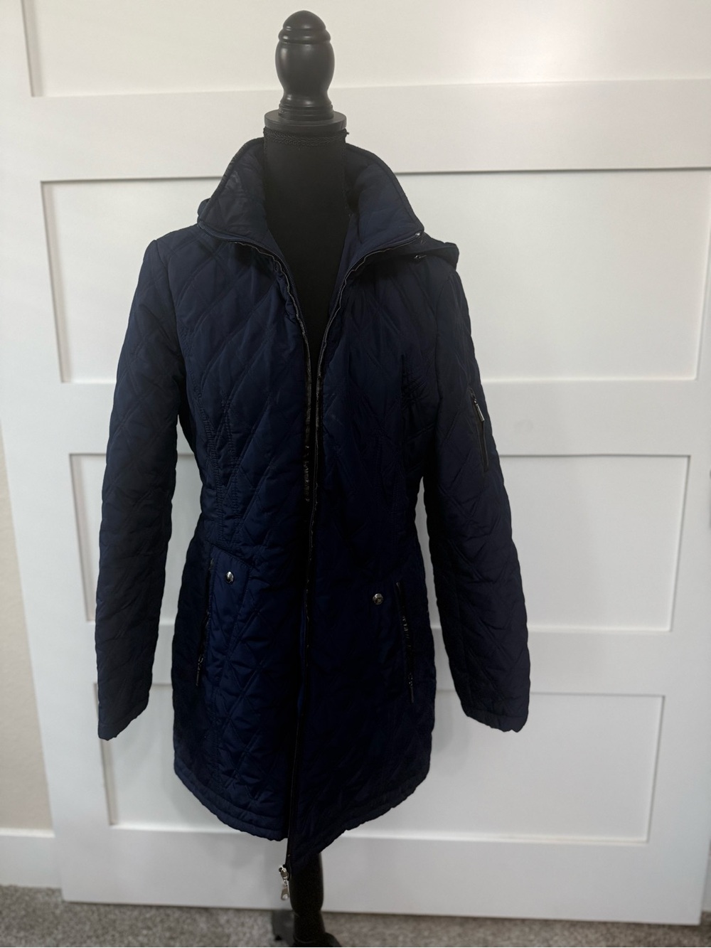 Weatherproof Quilted Navy Women's Coat